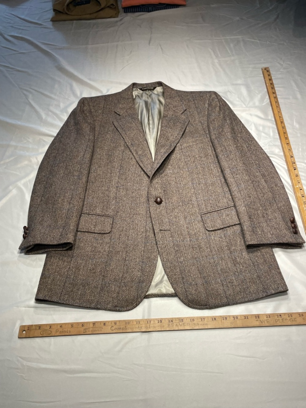 Samuelsohn Brown Herringbone tweed Sport jacket